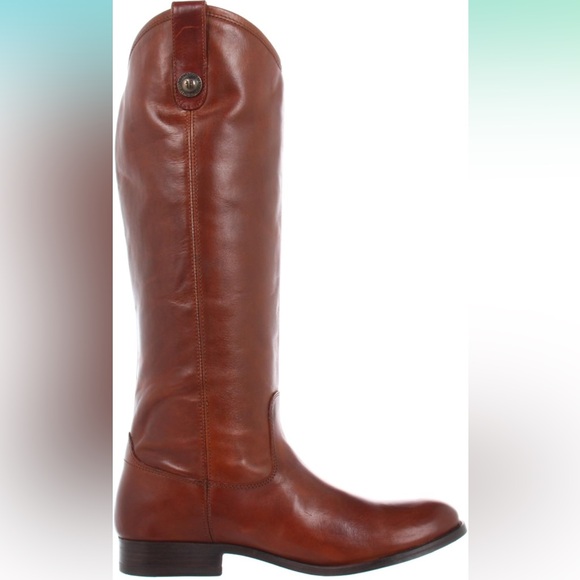 🤎 FRYE Women's Melissa Button Riding Boot in Cognac - Picture 4 of 13